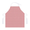 Pastel Madras Pattern Print Adjustable Apron