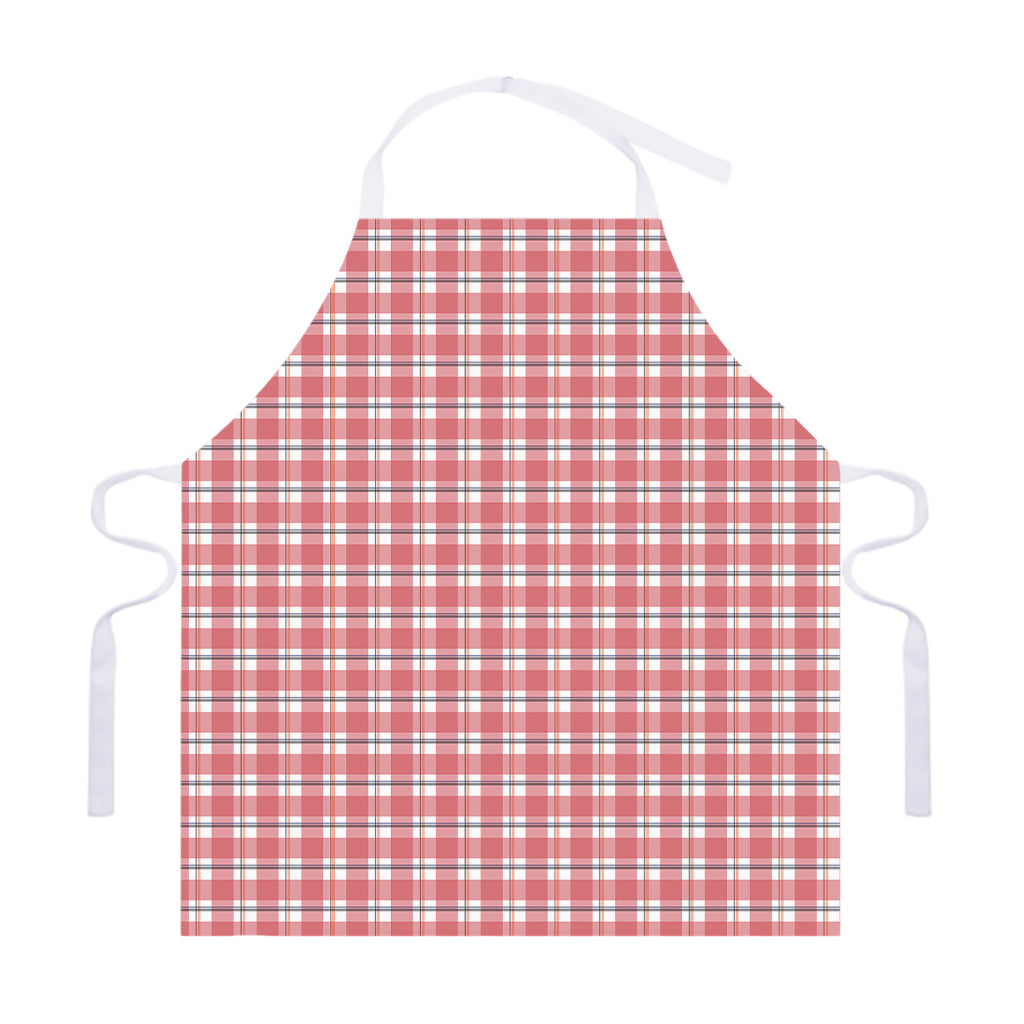 Pastel Madras Pattern Print Adjustable Apron