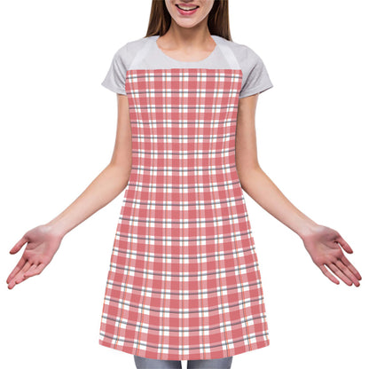 Pastel Madras Pattern Print Adjustable Apron