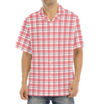 Pastel Madras Pattern Print Aloha Shirt