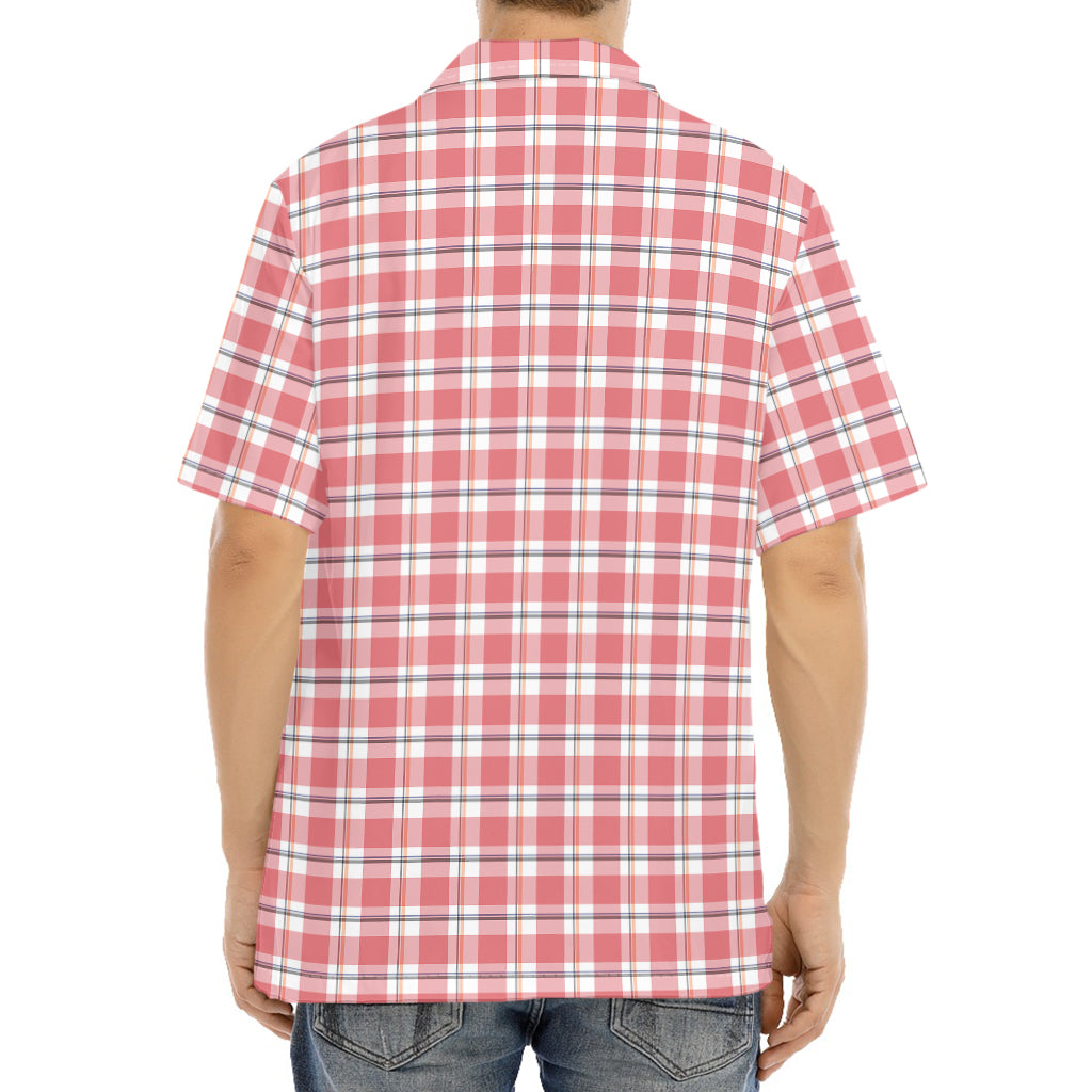 Pastel Madras Pattern Print Aloha Shirt