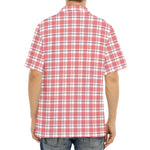 Pastel Madras Pattern Print Aloha Shirt