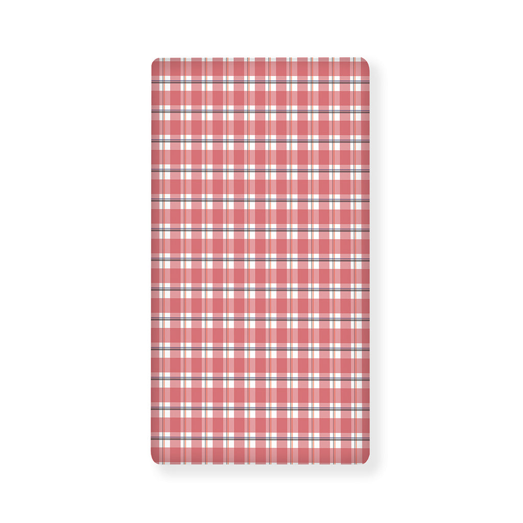 Pastel Madras Pattern Print Baby Crib Sheet
