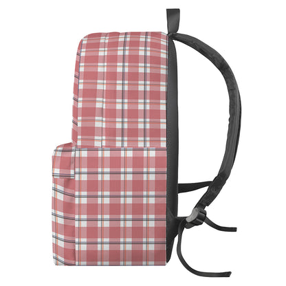 Pastel Madras Pattern Print Backpack