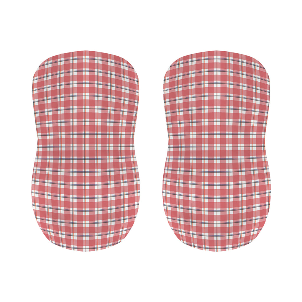 Pastel Madras Pattern Print Bar Stool Covers
