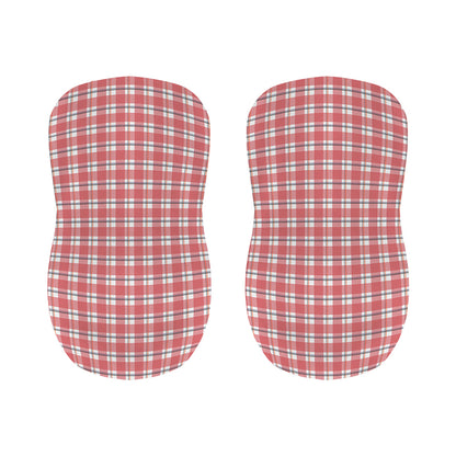 Pastel Madras Pattern Print Bar Stool Covers