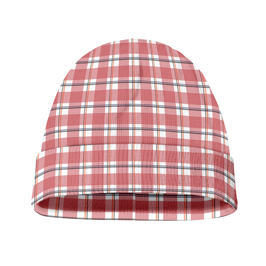 Pastel Madras Pattern Print Beanie