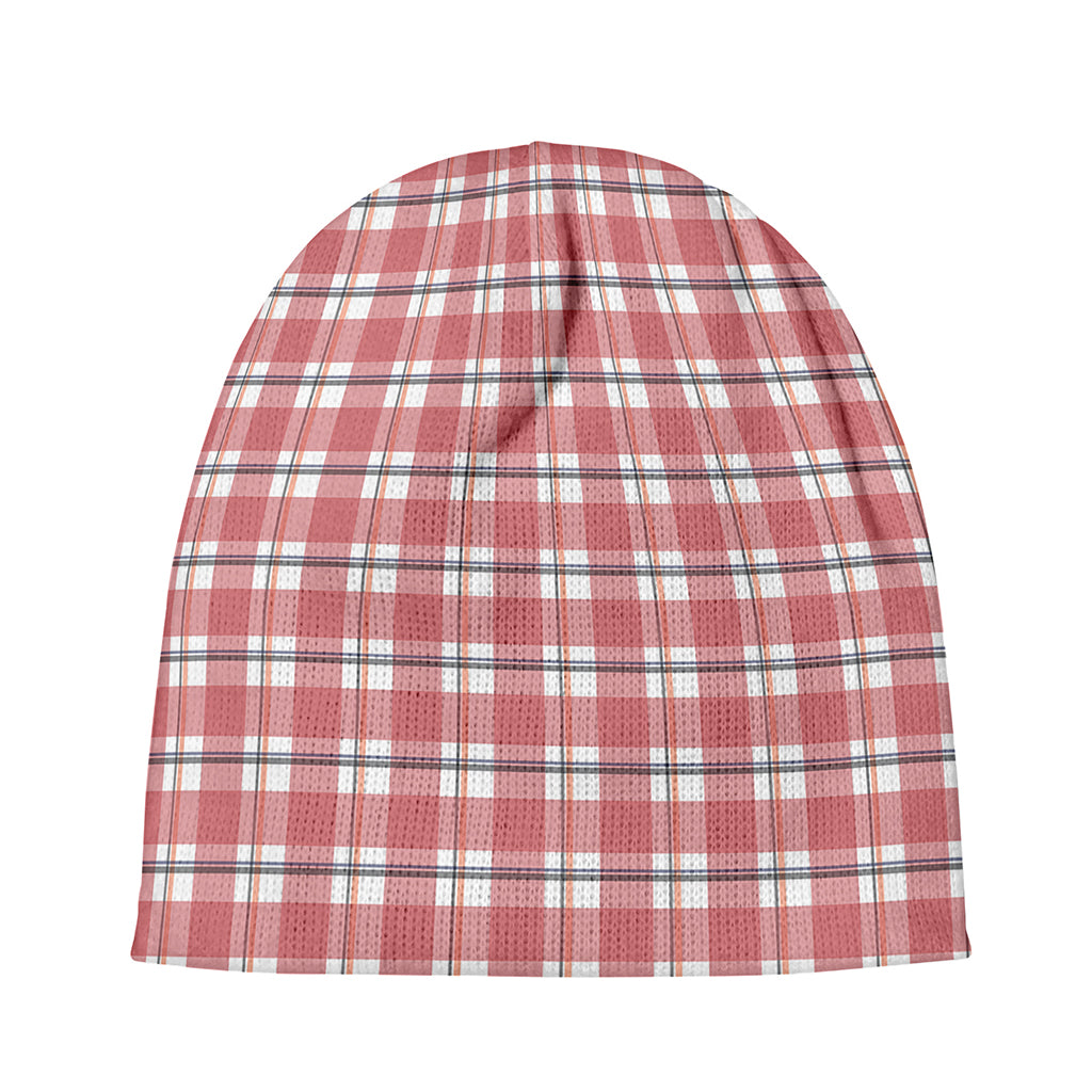Pastel Madras Pattern Print Beanie