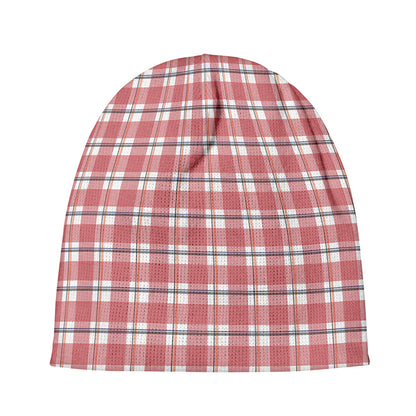 Pastel Madras Pattern Print Beanie