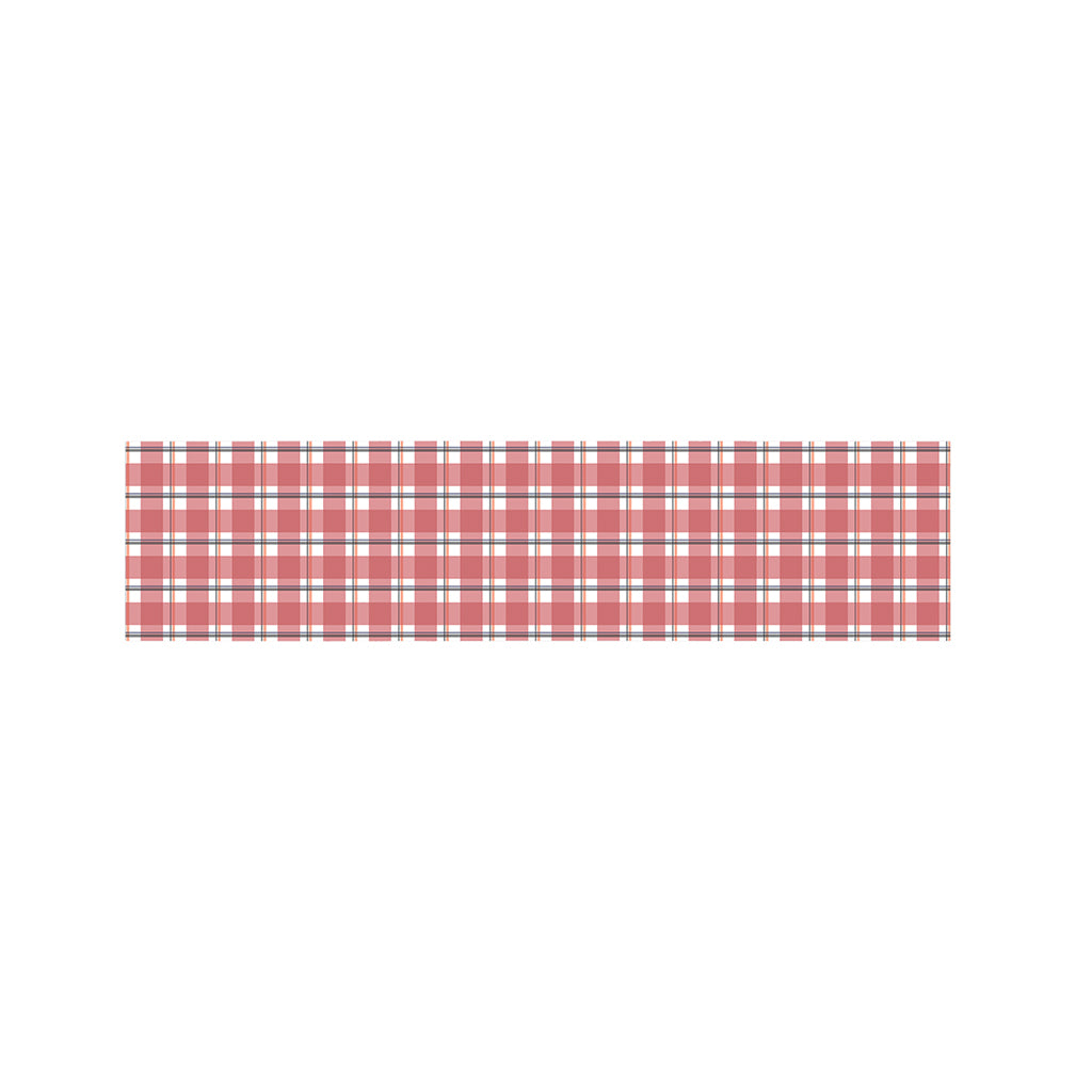 Pastel Madras Pattern Print Bed Runner
