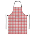 Pastel Madras Pattern Print Bib Apron With Pocket