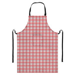 Pastel Madras Pattern Print Bib Apron With Pocket