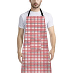 Pastel Madras Pattern Print Bib Apron With Pocket
