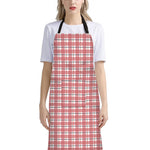 Pastel Madras Pattern Print Bib Apron With Pocket