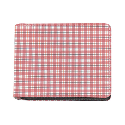 Pastel Madras Pattern Print Bifold Wallet