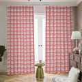 Pastel Madras Pattern Print Dimout Pencil Pleat Curtains