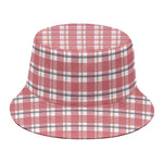 Pastel Madras Pattern Print Bucket Hat