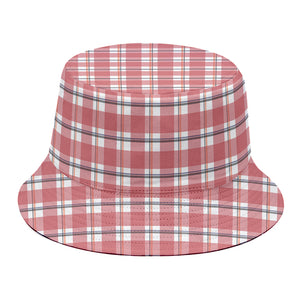 Pastel Madras Pattern Print Bucket Hat