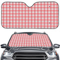 Pastel Madras Pattern Print Car Windshield Sun Shade