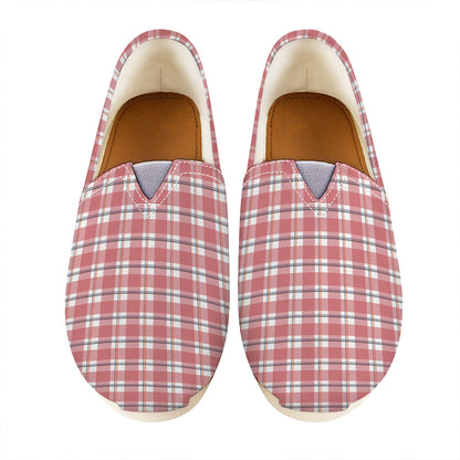 Pastel Madras Pattern Print Casual Shoes