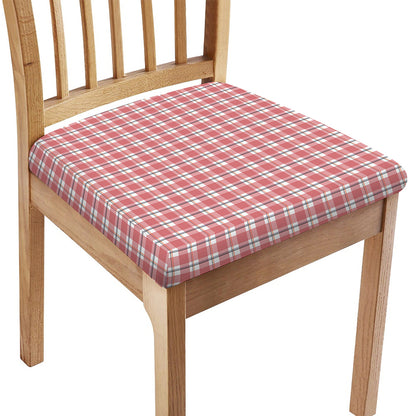 Pastel Madras Pattern Print Chair Cushion Cover