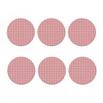 Pastel Madras Pattern Print Coaster Set