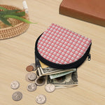 Pastel Madras Pattern Print Coin Purse