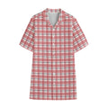 Pastel Madras Pattern Print Cotton Hawaiian Shirt