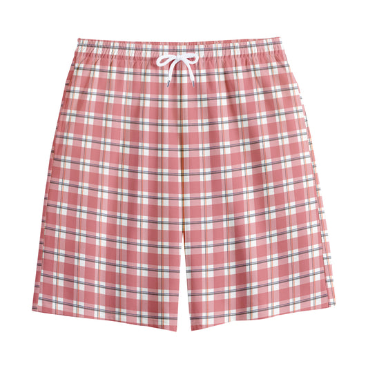 Pastel Madras Pattern Print Cotton Shorts