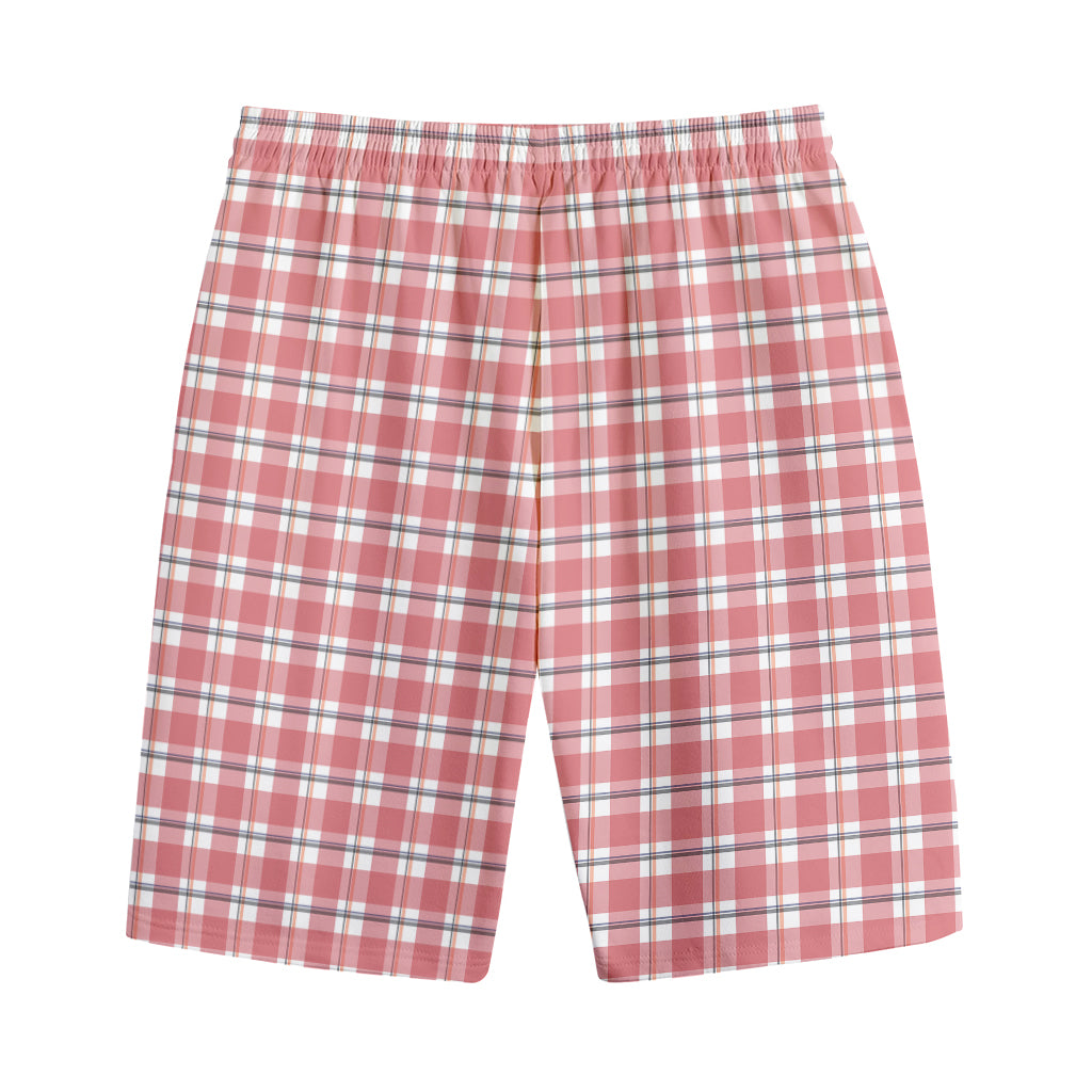 Pastel Madras Pattern Print Cotton Shorts
