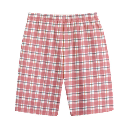 Pastel Madras Pattern Print Cotton Shorts