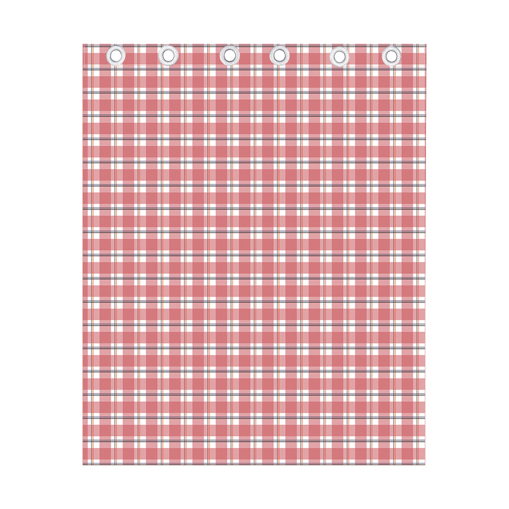 Pastel Madras Pattern Print Curtain