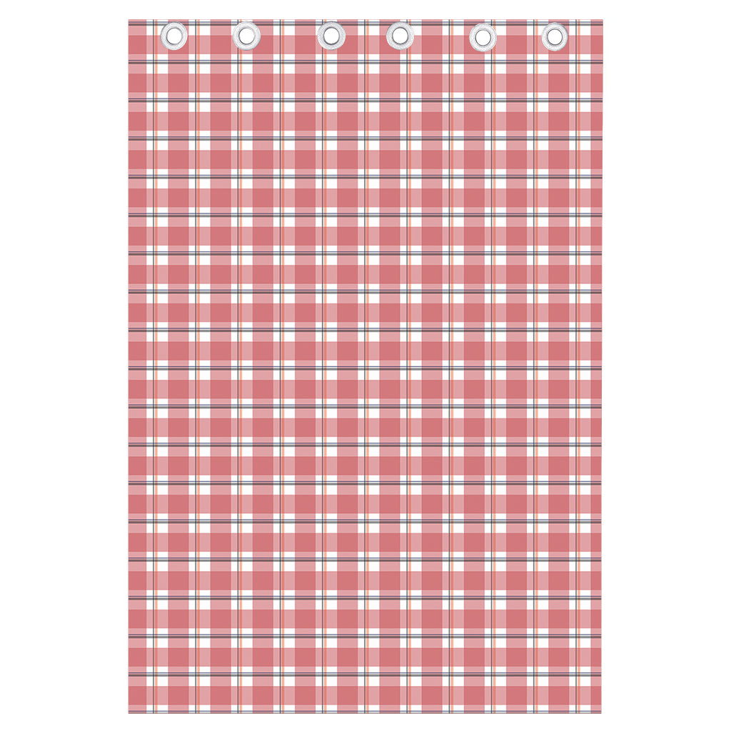 Pastel Madras Pattern Print Curtain