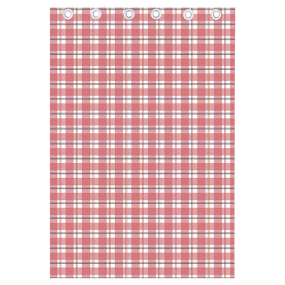 Pastel Madras Pattern Print Curtain