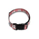 Pastel Madras Pattern Print Dog Collar
