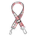 Pastel Madras Pattern Print Dog Seat Belt
