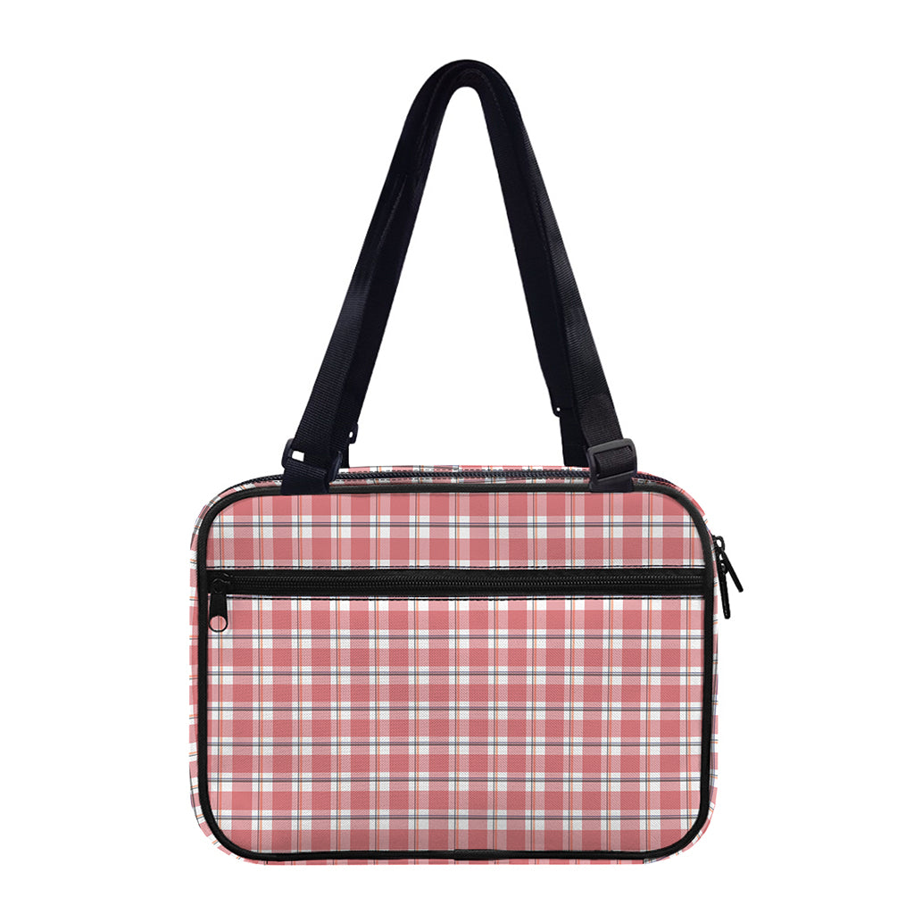 Pastel Madras Pattern Print Double Strap Bible Bag