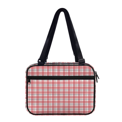 Pastel Madras Pattern Print Double Strap Bible Bag
