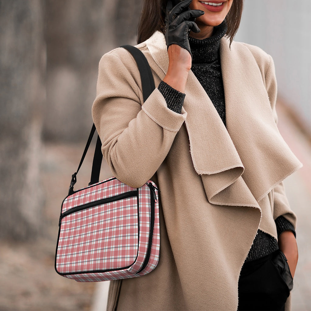 Pastel Madras Pattern Print Double Strap Bible Bag