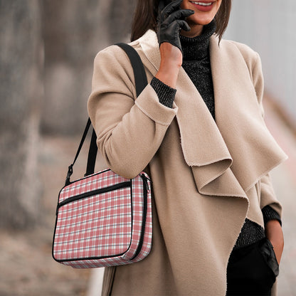 Pastel Madras Pattern Print Double Strap Bible Bag
