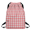 Pastel Madras Pattern Print Drawstring Backpack