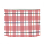 Pastel Madras Pattern Print Drum Lamp Shade
