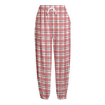 Pastel Madras Pattern Print Fleece Lined Knit Pants