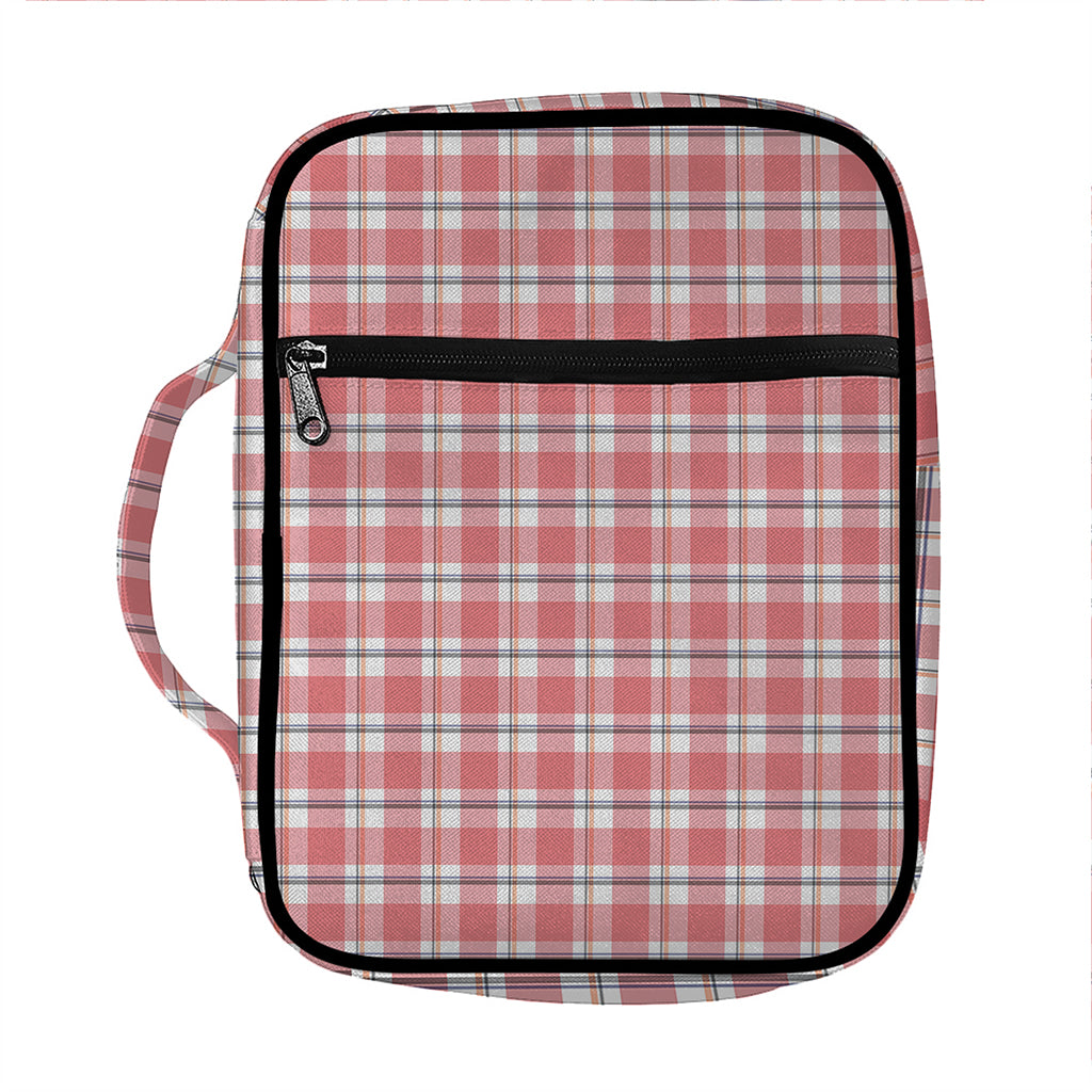 Pastel Madras Pattern Print Front Pocket Bible Bag