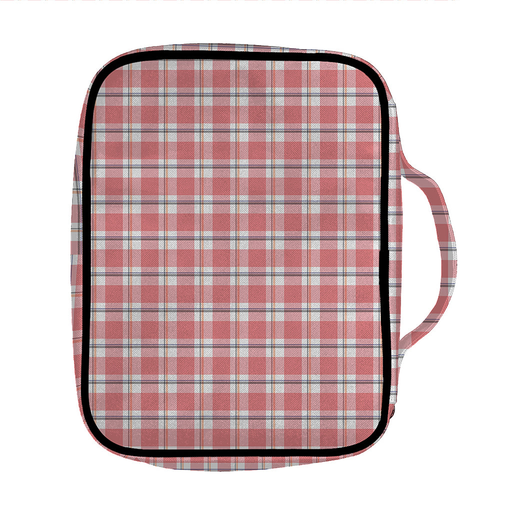 Pastel Madras Pattern Print Front Pocket Bible Bag