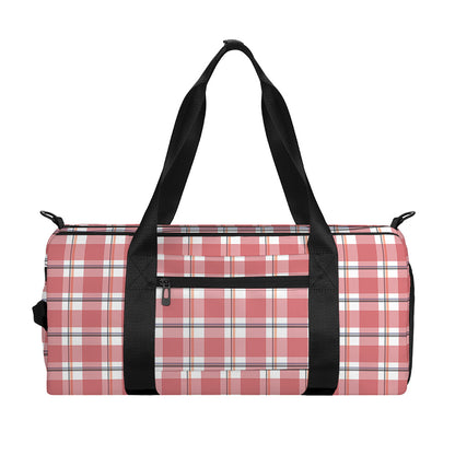 Pastel Madras Pattern Print Gym Bag