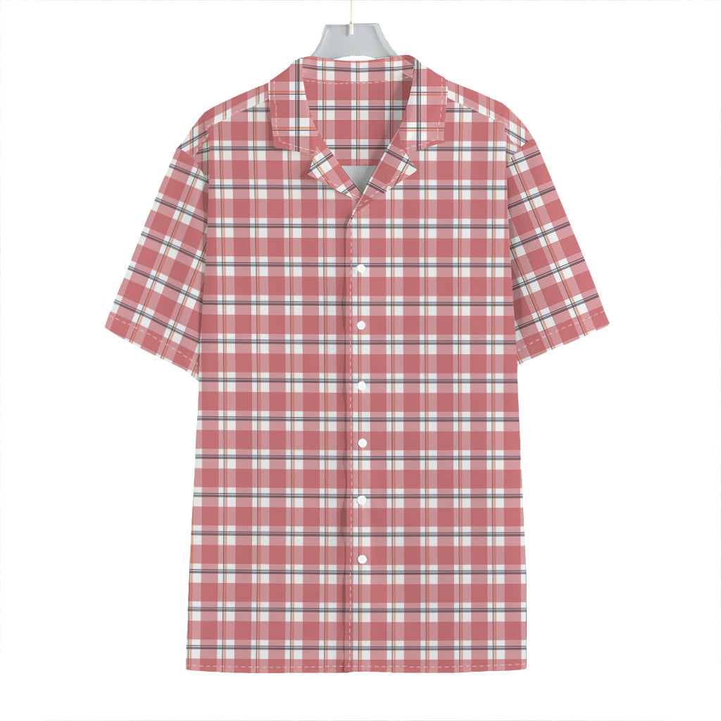 Pastel Madras Pattern Print Hawaiian Shirt