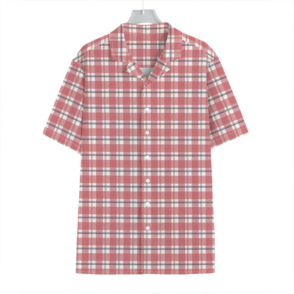 Pastel Madras Pattern Print Hawaiian Shirt