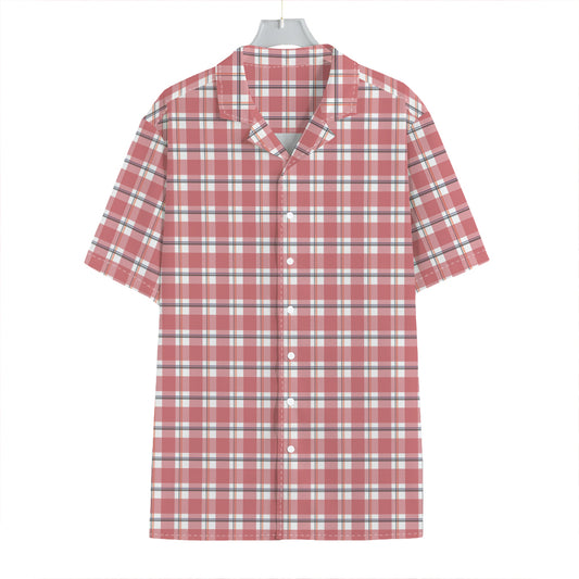 Pastel Madras Pattern Print Hawaiian Shirt
