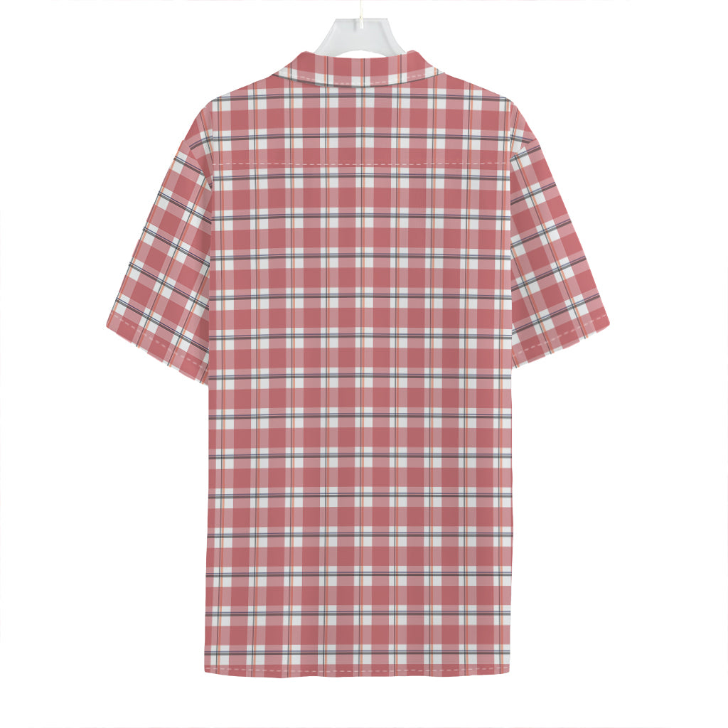 Pastel Madras Pattern Print Hawaiian Shirt
